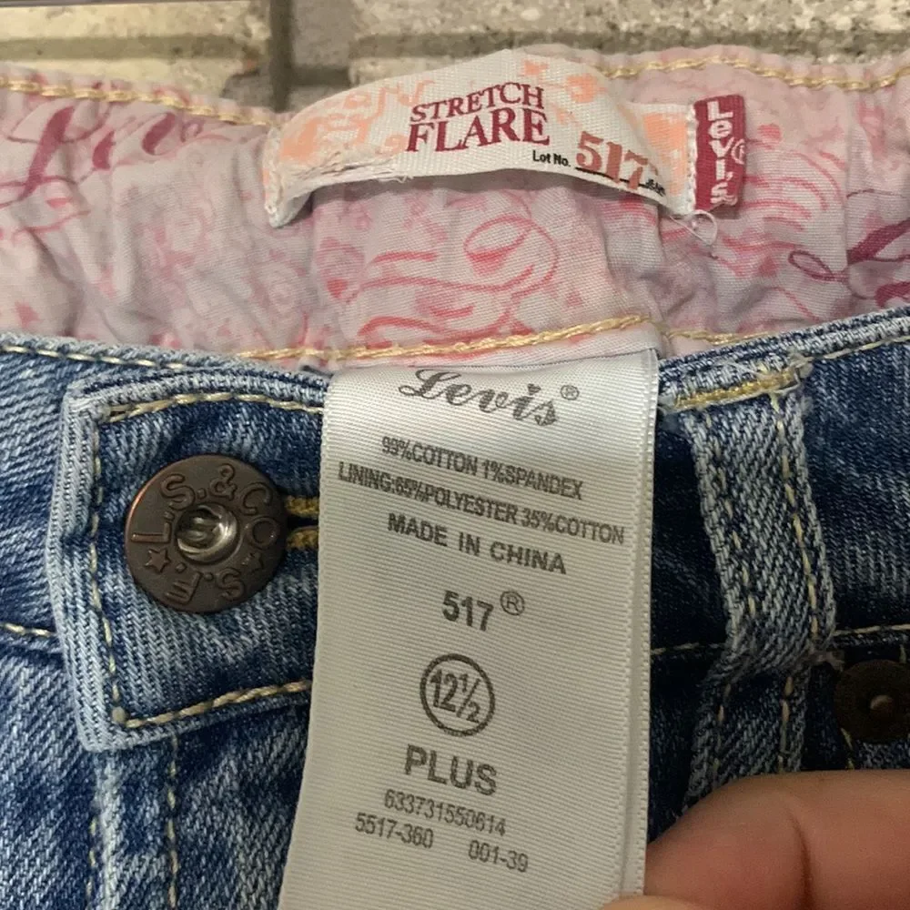 LEVIS 517 flare girl size 12.5 plus rare